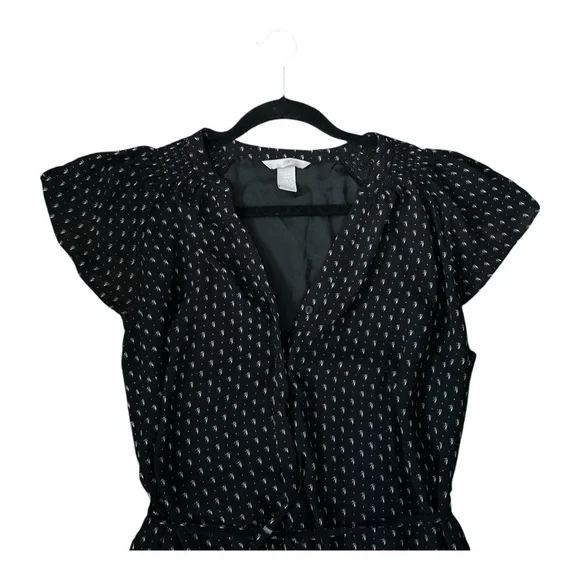 H&M Black Button Front Dress – Size 10 – Fully Lined - Picture 10 of 11